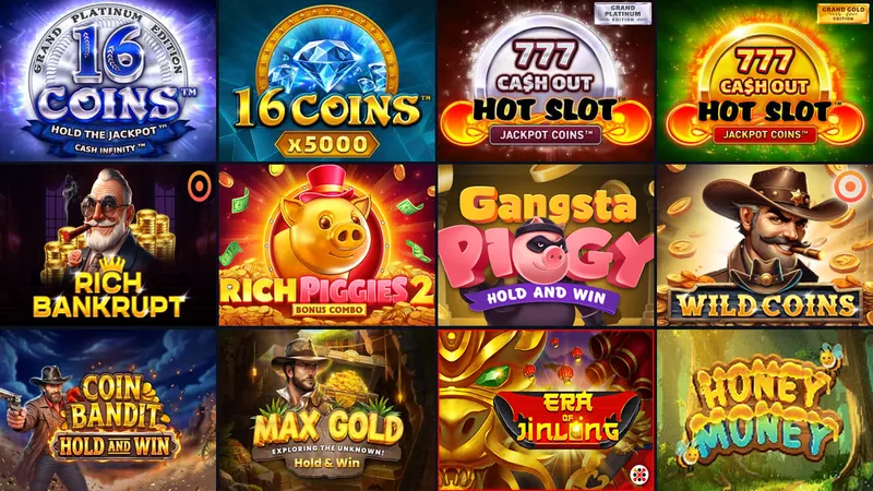 Playbaze Auszahlung: Münz-Slots wie 16 Coins und Coin Bandit