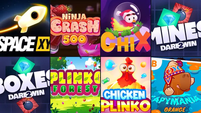 Crash Spiele Casino: Space XY, Ninja Crash, ChiX und Mines bei Playbaze